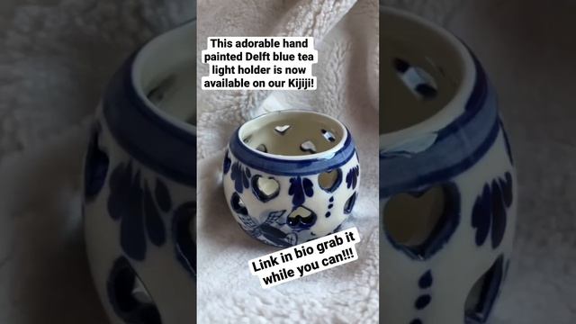 Hand painted delft blue tea light holder for sale смотреть онлайн