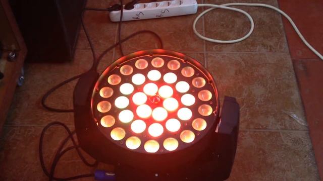 LED Moving Head Wash Light with zoom funciton 36*12W 6in1 RGBWA +UV LED смотреть онлайн