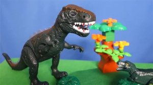 ДИНОЗАВРЫ Тиранозавр vs Стегозавр Тирано против Семьи Детское Видео про Динозавров для Детей