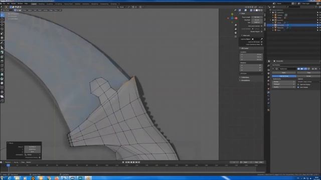 Blender 3D Model Of Karambit - Timelapse (beginner)