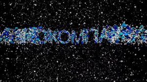 Футаж 3D титров: КИНОКОМПАНИЯ с эффектом космических частиц