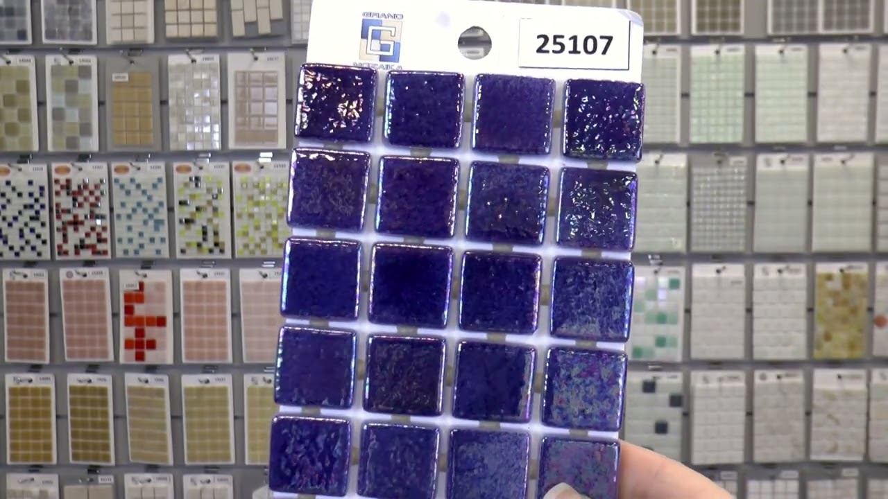 Стеклянная мозаика с перламутром артикул 25107 смотреть онлайн