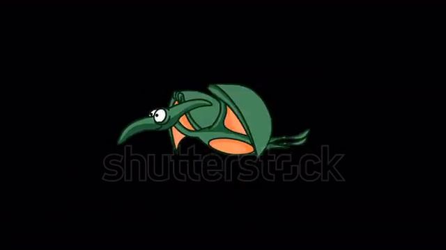 Green dinosaur pterodactyl flaing. смотреть онлайн
