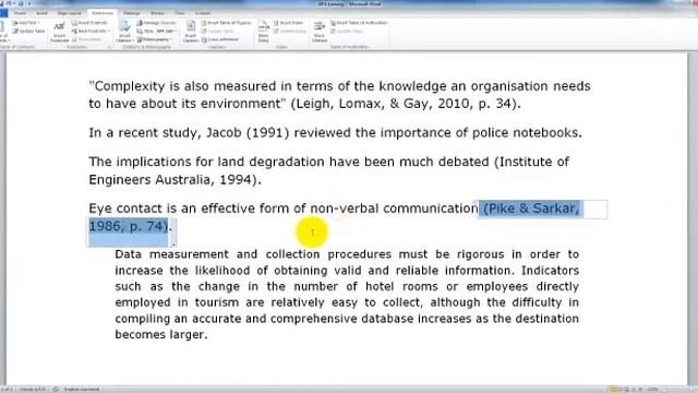 Insert a citation - Book Part 2 - Word 2010 APA 6th ed. смотреть онлайн