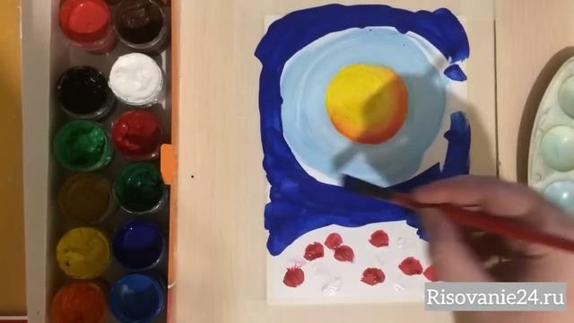 Как нарисовать звездное небо. Урок рисования. Рисуем красивое дерево