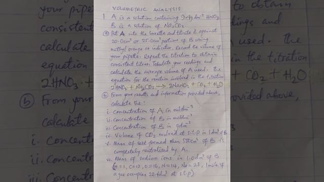 Volumetric analysis of HNO3 & Na2CO3 prep NECO 2022 Chemistry practical смотреть онлайн
