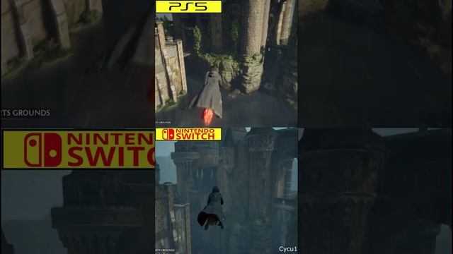 Сравнение графики Hogwarts Legacy Nintendo Switch и PS5 #короткометражки (1)