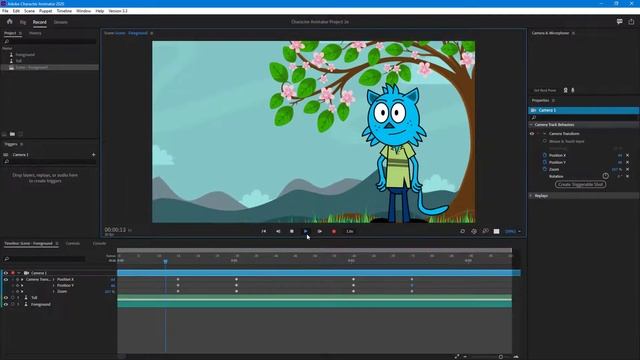 Adobe Character Animator Tutorial - Lesson 64 - Manual Camera Transform Options and Adding Keyframe смотреть онлайн
