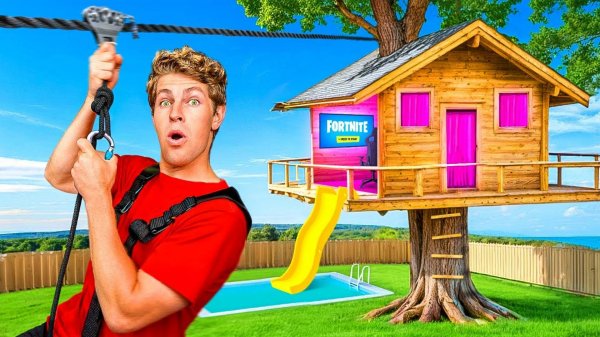 Я построил СЕКРЕТНЫЙ домик на дереве!