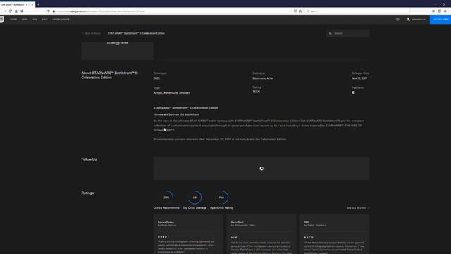 Star Wars Battlefront II Celebration Edition Epic Games Store Free Download смотреть онлайн