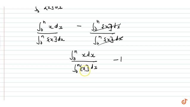 IIT JEE INTEGRALS Evaluate:
`(int0n[x]dx)/(int0n{x}dx)(w h e r e[x]a n d{x}` are integral and fr.. смотреть онлайн