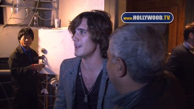 Diego Boneta Talks With The Paparazzi At Madeo Restaurant