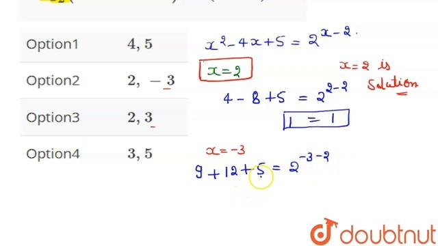 The roots of the equation log_(2)(x^(2)-4x+5)=(x-2) are | CLASS 12 | LOGARITHMS AND SURDS | MAT... смотреть онлайн