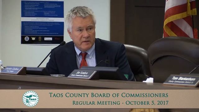 Taos County Board of Commissioners, Regular Meeting - October 5, 2017 смотреть онлайн