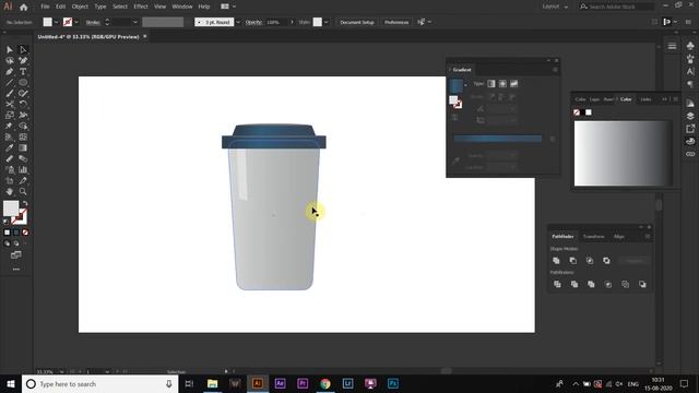 Coffee cup mockup | for beginners | in Adobe Illustrator | tutorial смотреть онлайн