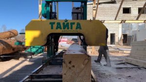 Пиление на ленточной пилораме