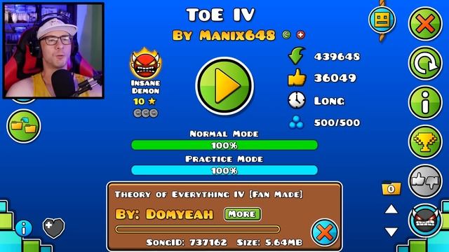 1 Attempt On EVERY EXTREME/INSANE Demon I've Completed смотреть онлайн