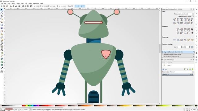 Set of simple robots. Speed vector art in Inkscape. смотреть онлайн