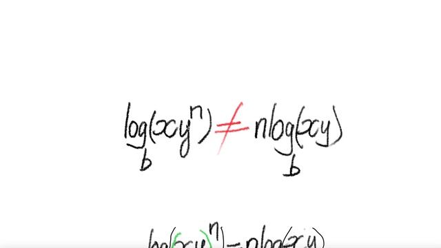 Common log mistake: logb(xy^n) ≠ nlogb(xy) смотреть онлайн