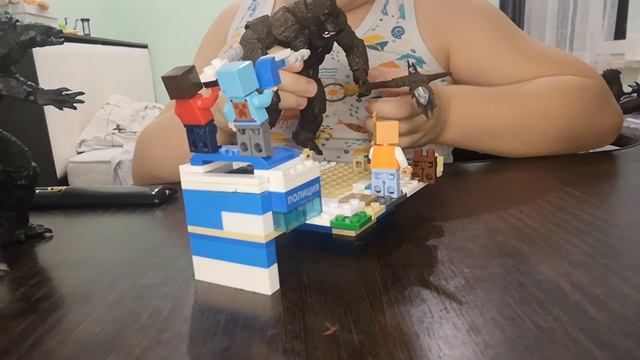 Ччерепозавр меха годзилла конг и годзилла фильм игрушками! смотреть онлайн