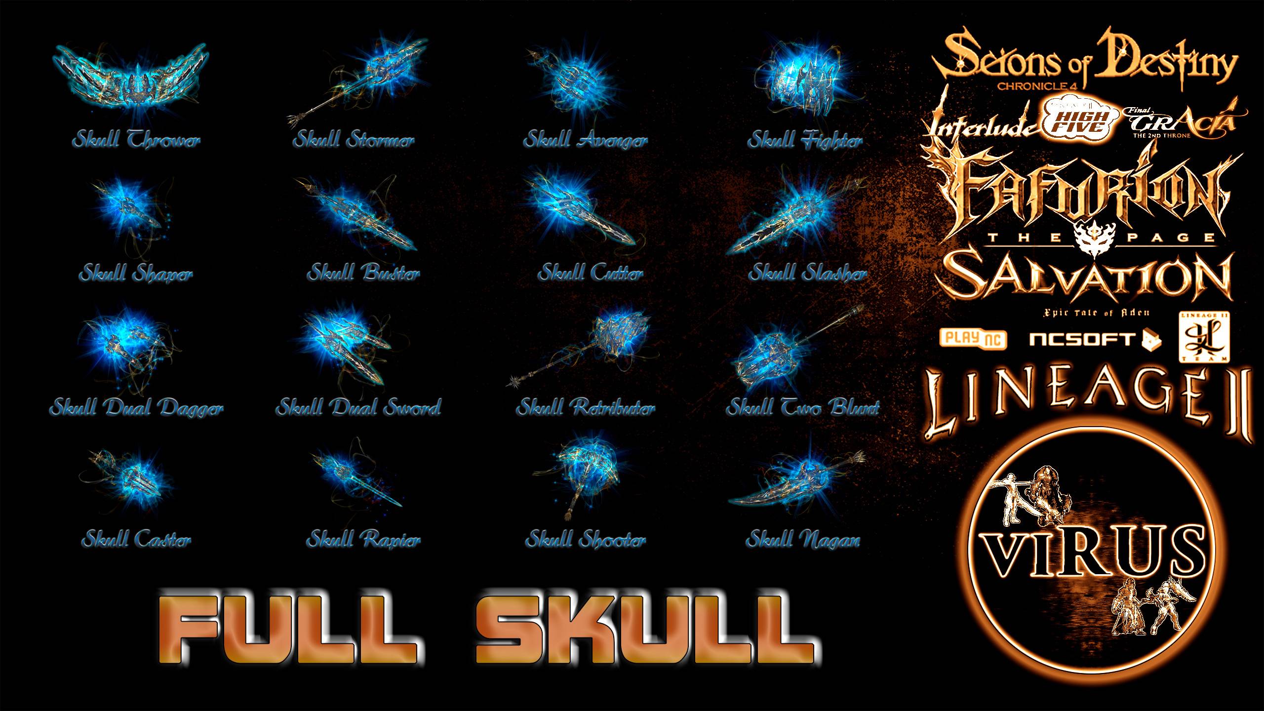 Full Set Of Skull Weapons. LINEAGE II. Any Chronicles ◄√i®uS►