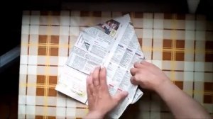 Как сделать пилотку из газеты.