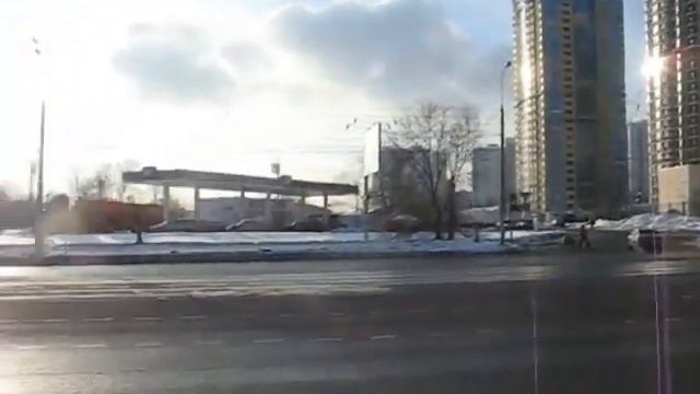 Въезд в Строгино зимой смотреть онлайн