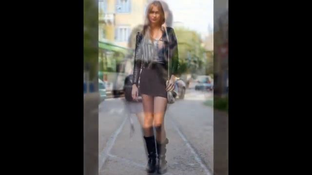 Riveting Mini Skirt And Boots To Light The Sunny Day смотреть онлайн