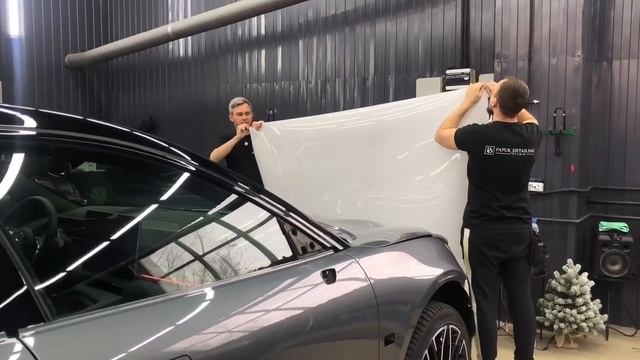 Процесс оклейки #zeekr 001 глянцевой полиуретановой пленкой #детейлингмосква #zeekrx