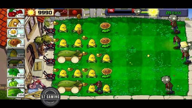 Using Cob Cannons To Kill All Zombies @PlantsVsZombies