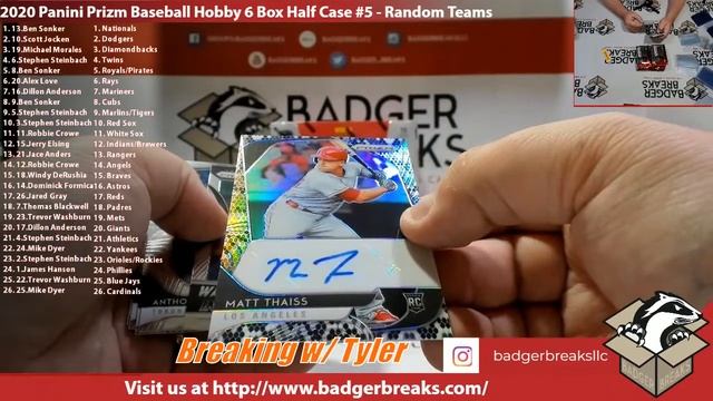 2020 Panini Prizm Baseball Hobby 6 Box Half Case #5 - Random Teams смотреть онлайн