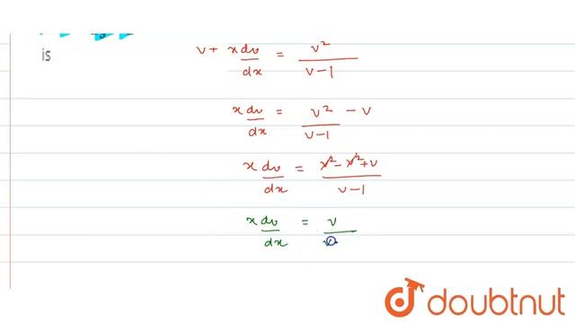 The solution of the differential equation `(dy)/(dx) = (y^(2))/(xy-x^(2))` is смотреть онлайн