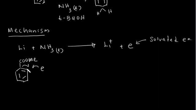 Birch Reduction Mechanism With Electron-Withdrawing Group | Organic Chemistry Explained