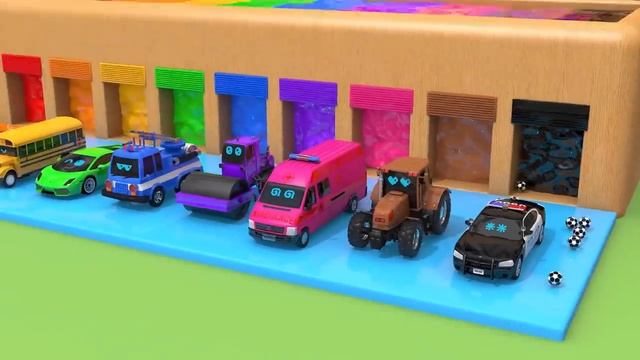 Как собрать желтый школьный автобус-дорожное транспортное средство с детскими стишками для детей смотреть онлайн