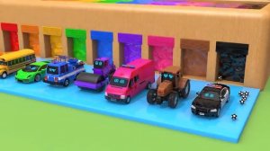 Как собрать желтый школьный автобус-дорожное транспортное средство с детскими стишками для детей