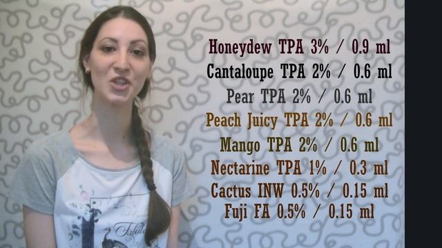 Очень вкусный самозамес Фруктового микса на TPA+FA+INW  № 17I Дынная корзинка