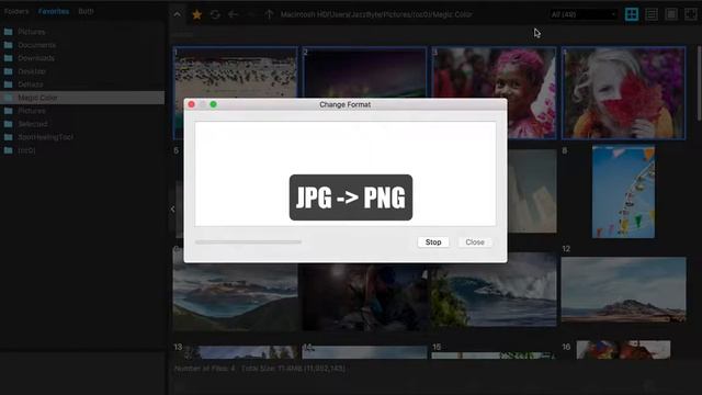 Batch Change Format - PhotoScape X 2.7 смотреть онлайн