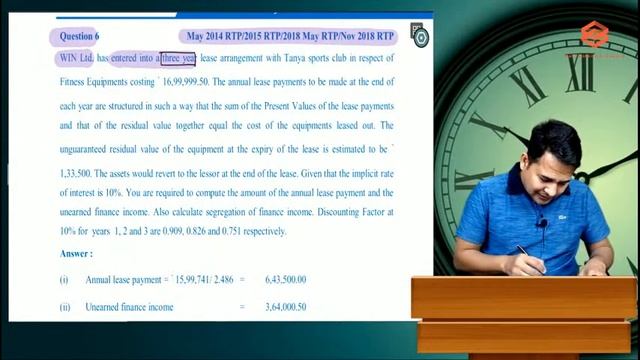 CA Inter | CMA Inter | Advanced Accounts | As 19 Accounting For Lease | Day 5 | CA Ravi Sonkhiya смотреть онлайн