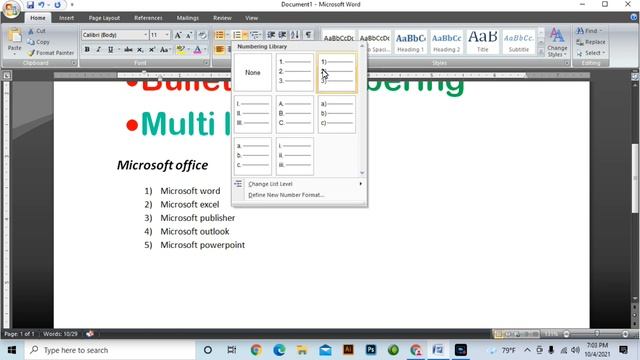 LESSON NINE MICROSOFT WORD (ADDING BULLETS AND NUMBERING) смотреть онлайн