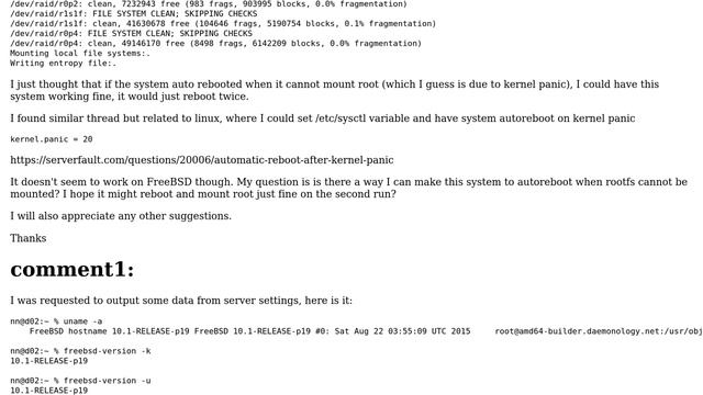 DevOps & SysAdmins: FreeBSD 10.1 how to autoreboot on kernel panic смотреть онлайн