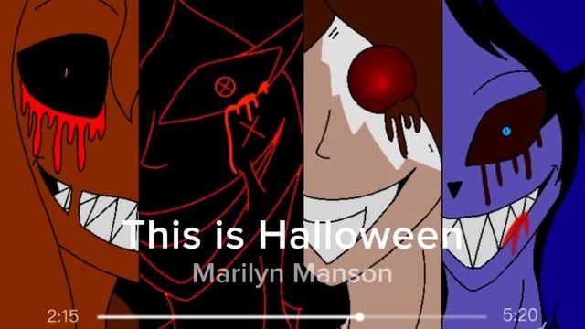 This is Halloween-Marilyn Manson Friday night funkin Super Four (Katya,Wiwian,Alex and Djinna) смотреть онлайн