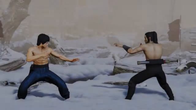 Shaolin vs Wutang 2 - Jeet Kune Do (Nunchaku) VS Lizard Style (Goujian) смотреть онлайн
