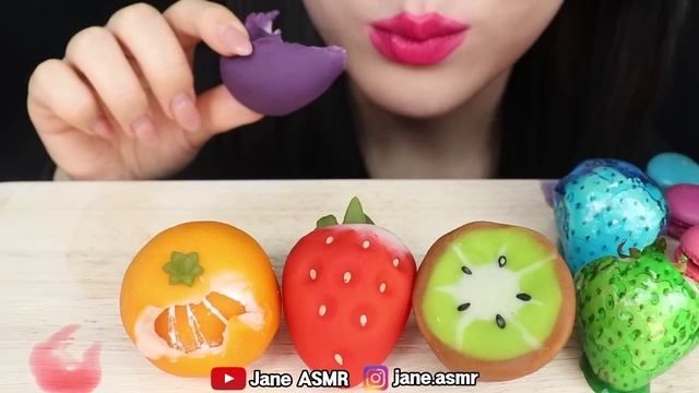 ASMR RAINBOW FOOD DESSERT MUKBANG 무지개 먹방