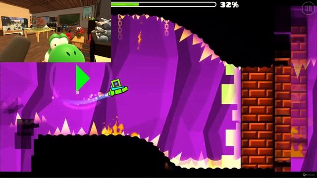 Yoshi plays - GEOMETRY DASH: Meltdown !!! смотреть онлайн