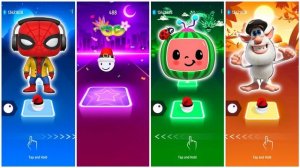 Funko POP Marvel 🆚 Inside Out 🆚 Cocomelon 🆚 Booba   Tiles Hop EDM Rush🎶   Who Is Best🎯