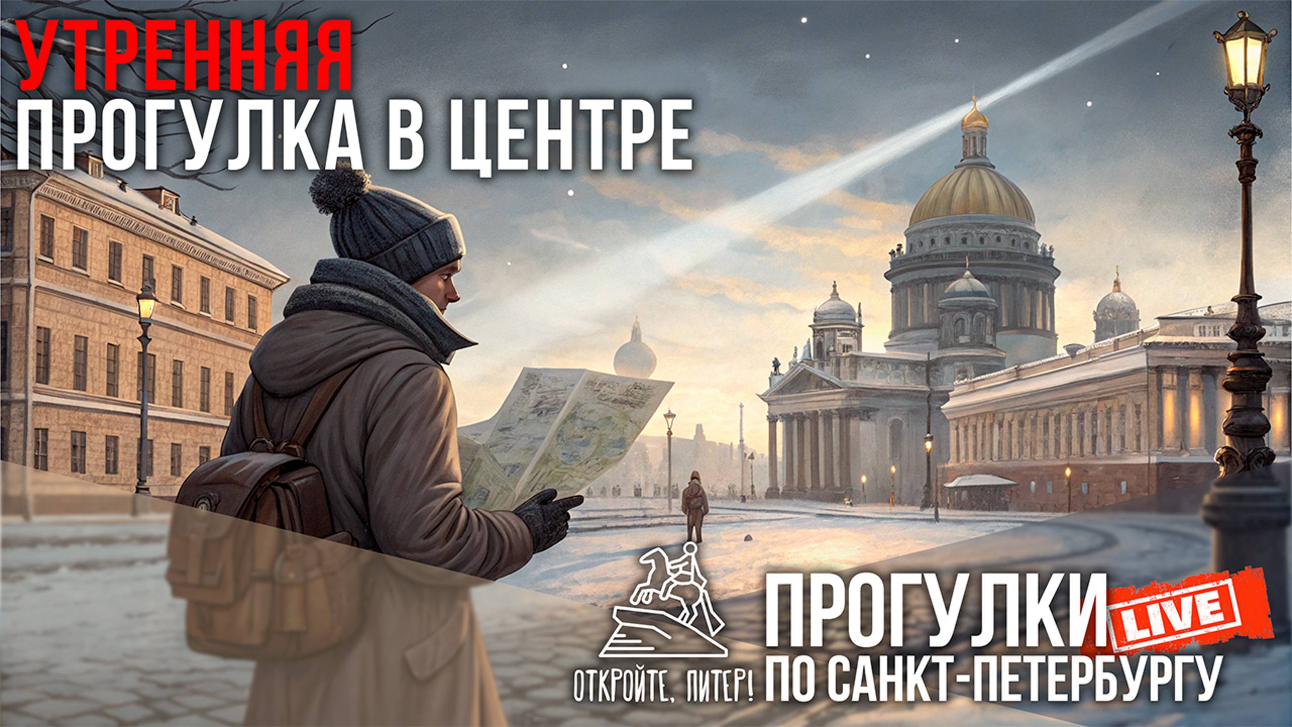 Утренняя прогулка в центре Питера / Прогулки по Санкт-Петербургу #LIVE смотреть онлайн