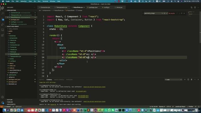 5.4. Create the Robot State ReactJS Component смотреть онлайн