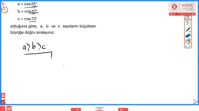 TRİGONOMETRİK FONKSİYONLARIN ALDIĞI DEĞERE GÖRE SIRALANMASI -1 SONUÇ YAYINLARI смотреть онлайн