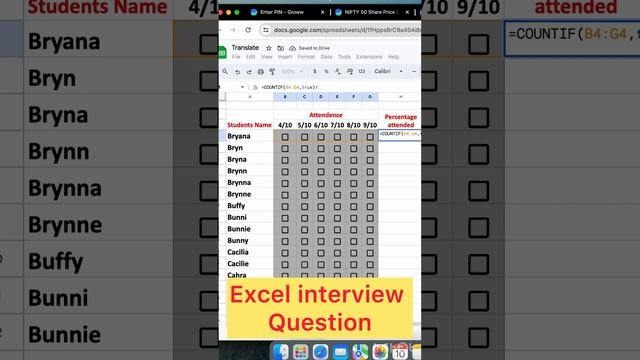 Quick attendance #excel #exceltips #exceltricks #exceltutorial #exceltutorial смотреть онлайн