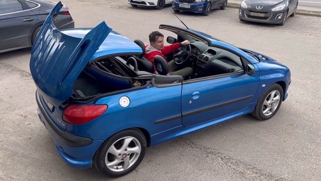 Peugeot 206cc Пежо 206сс кабриолет открытие и закрытие крыши